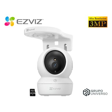 CÁMARA SEGURIDAD EZVIZ H6C PRO 2K 3MP AUDIO 2VÍAS BOTÓN LLAMADA DETECCÓN PERSONAS + SOPORTE PARED 128GB