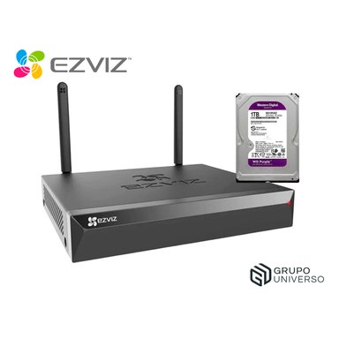GRABADORA EZVIZ CS-X5S-8W NVR WIFI 8 CANALES SALIDA HDMI VGA RESOLUCIÓN CÁMARA SEGURIDAD 3K DISCO 1TB