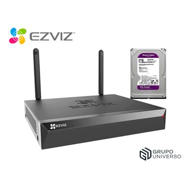 GRABADORA EZVIZ CS-X5S-8W NVR WIFI 8 CANALES SALIDA HDMI VGA RESOLUCIÓN CÁMARA SEGURIDAD 3K DISCO 2TB