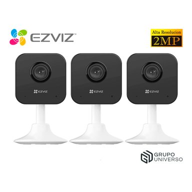 KIT 3 CÁMARA SEGURIDAD EZVIZ H1C FULL HD 1080P VISIÓN 108 AUDIO DOBLE VÍA DETECCIÓN MOVIMIENTO