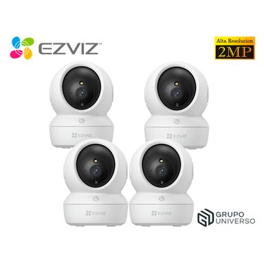 KIT 4 CÁMARA SEGURIDAD EZVIZ H6C PRO FULL HD 2MP AUDIO DOBLE VÍA BOTÓN LLAMADA DETECCIÓN PERSONAS