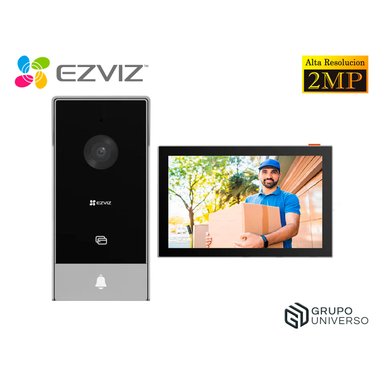 VIDEOPORTERO WIFI EZVIZ HP5 2MP 1080P AUDIO 2VÍAS DETECCIÓN MOVIMIENTO 3 MODOS APERTURA PANTALLA
