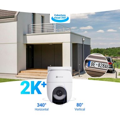 CÁMARA SEGURIDAD EZVIZ CB8 LITE 4MP + PANEL SOLAR KIT AUDIO DOBLE VÍA NOCHE COLOR SIRENA LUZ BATERÍA 128GB - 3