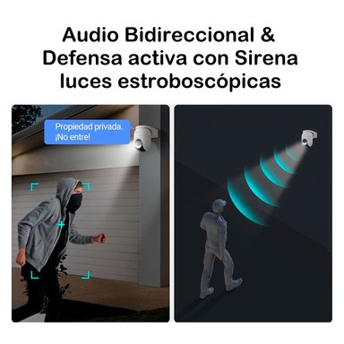 CÁMARA SEGURIDAD EZVIZ CB8 LITE 4MP + PANEL SOLAR KIT AUDIO DOBLE VÍA NOCHE COLOR SIRENA LUZ BATERÍA 128GB - 4