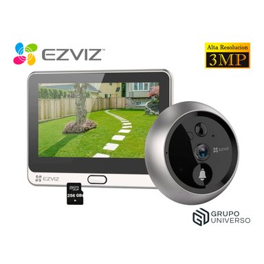 MIRILLA DE PUERTA EZVIZ DP2 2K 3MP WIFI AUDIO 2VÍAS DETECCIÓN PERSONAS PANTALLA TÁCTIL TIMBRE 256GB