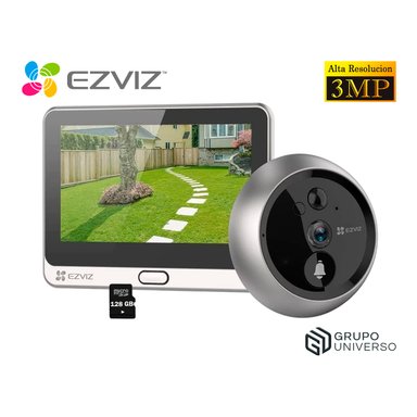MIRILLA DE PUERTA EZVIZ DP2 2K 3MP WIFI AUDIO 2VÍAS DETECCIÓN PERSONAS PANTALLA TÁCTIL TIMBRE 128GB