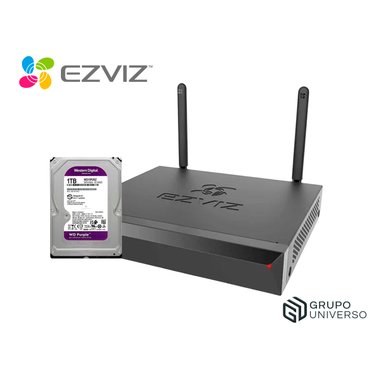 GRABADORA EZVIZ CS-X5S-4W NVR WIFI 4 CANALES SALIDA HDMI VGA RESOLUCIÓN CÁMARA SEGURIDAD 3K DISCO 1TB
