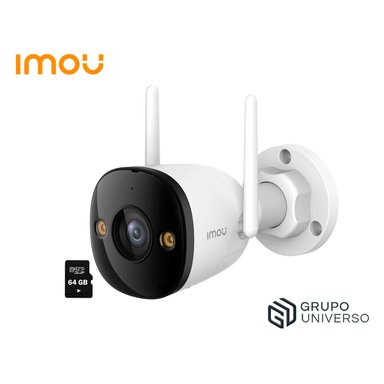 IMOU - CÁMARA VIGILANCIA WIFI BULLET 3 5MP 3K AUDIO DOBLE VÍA IP67 + SD 64GB