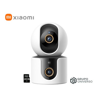 CÁMARA SEGURIDAD XIAOMI C500 DUAL 4MP + SD 128GB DOBLE LENTE AUDIO DOBLE VÍA DETECCIÓN IA