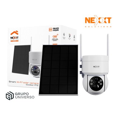 CÁMARA SEGURIDAD NEXXT NHC-OP20S 3MP 2K CAPACIDAD 128GB DETECCIÓN HUMANA PANEL SOLAR SIRENA