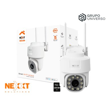 CÁMARA PTZ SEGURIDAD NEXXT NHC-OP10 5MP + SD 128GB ZOOM 6X AUDIO 2 VÍAS REFLECTOR RJ45