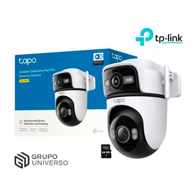 CÁMARA SEGURIDAD TAPO C545D 2K 3MP + SD 64GB DOBLE LENTE AUDIO 2 VÍAS DETECCIÓN IA VEHÍCULOS MASCOTAS