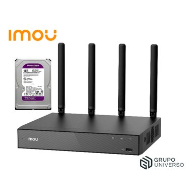 GRABADOR DE VIDEO NVR IMOU N110W AUDIO DOBLE VÍA 4K HDMI COMPATIBILIDAD ONVIF 10 CANALES WIFI 1TB