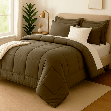 EDREDON NUBE HOGAR KING COOZY SET CUADROS PERU PIMA + FUNDAS DE ALMOHADA