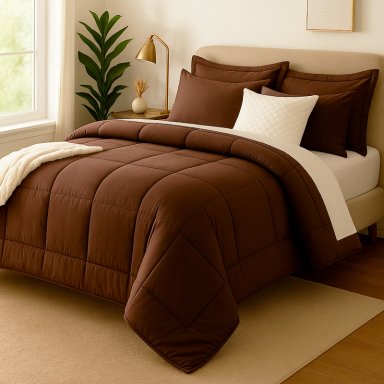 EDREDON NUBE HOGAR 1 PLAZA COOZY SET CUADROS PERU PIMA + FUNDA DE ALMOHADA