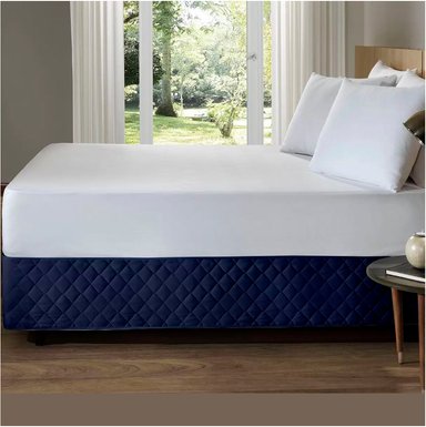 FALDON DE TARIMA NUBE HOGAR KING 198CM X 203CM QUILTED ROMBOS 30CM