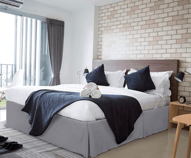 FALDON DE TARIMA NUBE HOGAR 2 PLAZAS ELEGANCE DRILL 35CM