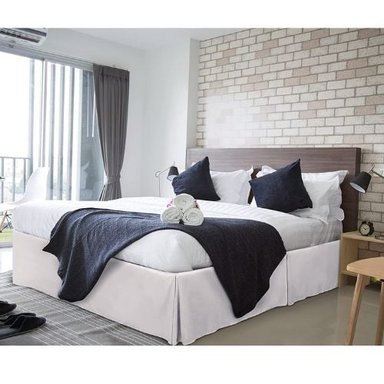 FALDON DE TARIMA NUBE HOGAR 1.5 PLAZA ELEGANCE DRILL 30CM