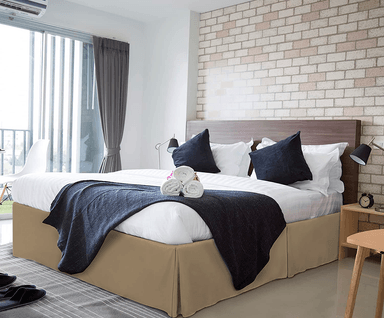 FALDON DE TARIMA NUBE HOGAR 2 PLAZAS ELEGANCE DRILL 30CM