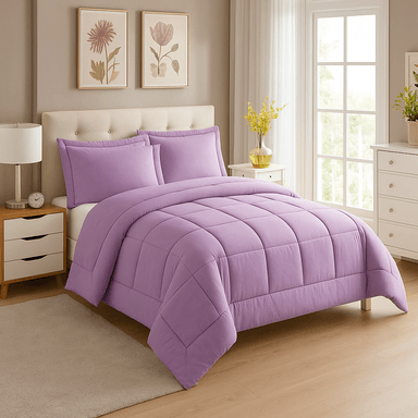 EDREDON NUBE HOGAR KING DAILY SET CUADROS ALGODON + FUNDAS DE ALMOHADA