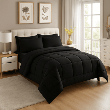 EDREDON NUBE HOGAR QUEEN DAILY SET CUADROS ALGODON + FUNDAS DE ALMOHADA