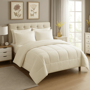 EDREDON NUBE HOGAR 1.5 PLAZA DAILY SET CUADROS ALGODON + FUNDAS DE ALMOHADA