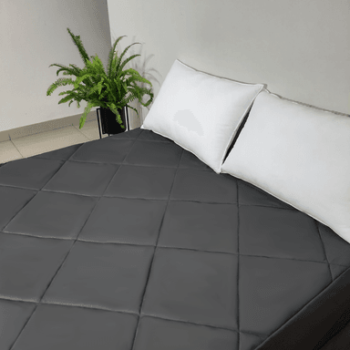 FORRO DE COLCHON NUBE HOGAR 2 PLAZAS CON CIERRE ALGODON ACOLCHADO IMPERMEABLE 35CM