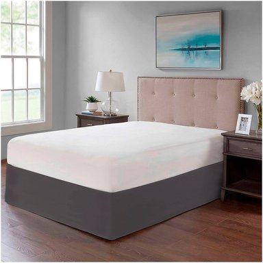 FALDON DE TARIMA 1.5 PLAZA MINIMAL DRILL GRIS OSCURO 25CM PROMO