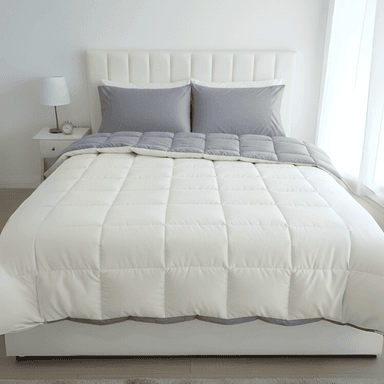 PLUMON QUEEN ALGODON PIMA REVERSIBLE + FUNDAS DE ALMOHADA PROMO