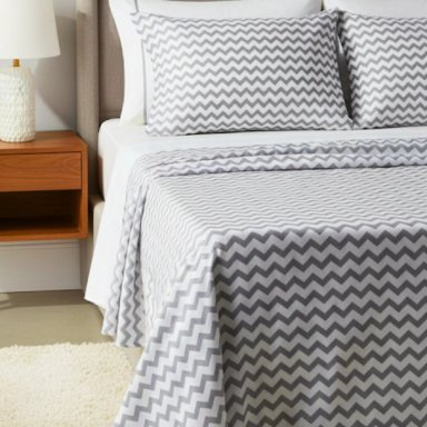 JUEGO DE SÁBANAS ALGODÓN PIMA 2 PLAZAS ZIGZAG PLUS SIZE