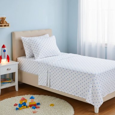 JUEGO DE SÁBANAS ALGODÓN PIMA QUEEN WHITE STAR COLOR PLUS SIZE