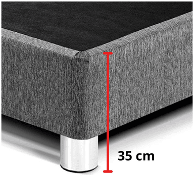 FALDON DE TARIMA 2 PLAZAS QUILTED ROMBOS MARRON 35CM PROMO - 3