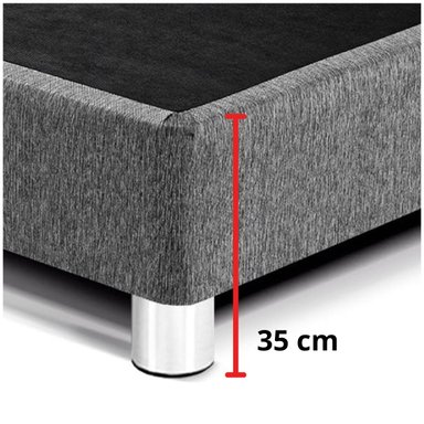 FALDON DE TARIMA QUEEN 160CM X 200CM MINIMAL DRILL BEIGE OSCURO 35CM PROMO - 3