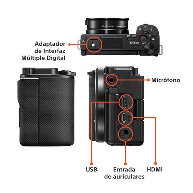 CÁMARA SONY ZV-E10 4K UHD 3840 X 2160 24.2MPX ALPHA DIGITAL VLOGGERS NEGRO - 3