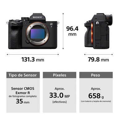 CÁMARA SONY ILCE-7M4 HD 1280 X 720 ALPHA PROFESIONAL MIRRORLESS NEGRO - 2