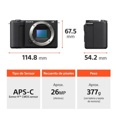 SONY CÁMARA ALPHA ZV-E10M2 DIGITAL PARA VLOGS NEGRO - 2