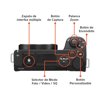 SONY CÁMARA ALPHA ZV-E10M2 PARA VLOGS CON LENTE SELP16502 - 6