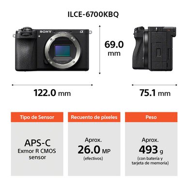 SONY ALPHA CÁMARA PROFESIONAL ILCE-6700K - 5