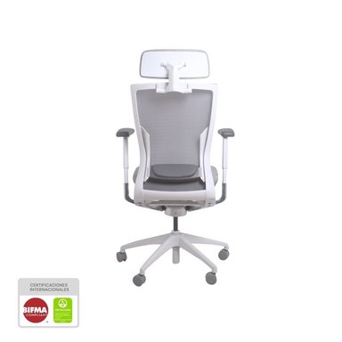 SILLA DE OFICINA NIHMO 6 NEW GERENCIAL BLANCO - 2
