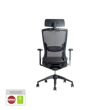 SILLA DE OFICINA NIHMO 6 NEW GERENCIAL NEGRO - 2