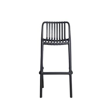 SILLA ALTA PARA BARRA LAMBITE DE PLÁSTICO GRIS OSCURO (75 CM) - 2