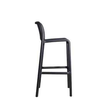 SILLA ALTA PARA BARRA LAMBITE DE PLÁSTICO GRIS OSCURO (75 CM) - 3