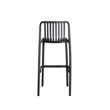 SILLA ALTA PARA BARRA LAMBITE DE PLÁSTICO GRIS OSCURO (75 CM) - 4