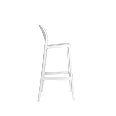 SILLA ALTA PARA BARRA NIHMO GASCO DE PLÁSTICO BLANCO (75 CM) - 3