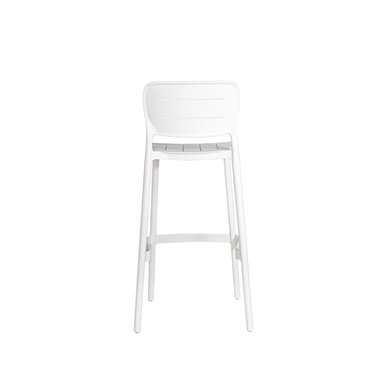 SILLA ALTA PARA BARRA NIHMO GASCO DE PLÁSTICO BLANCO (75 CM) - 4