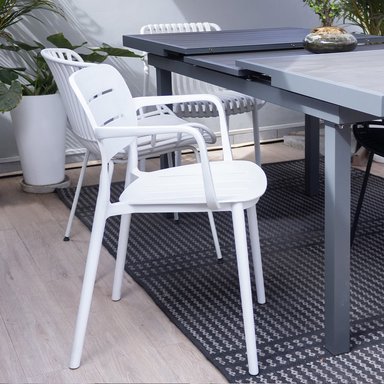 SILLA DE COMEDOR NIHMO GASCO DE PLÁSTICO BLANCO - 5