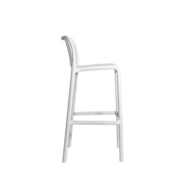 SILLA ALTA PARA BARRA NIHMO LAMBITE DE PLÁSTICO BLANCO (75 CM) - 3