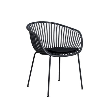 SILLA DE COMEDOR NIHMO COLME DE PLÁSTICO GRIS OSCURO