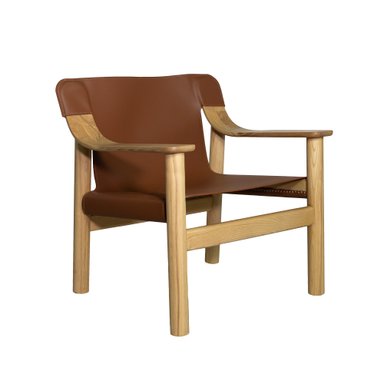 BUTACA NIHM MADERA BIG FOOT CUERO SINTÉTICO MARRÓN CLARO