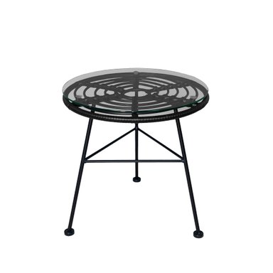 MESA DE CENTRO NIHM DE RATÁN SNAIL NEGRO